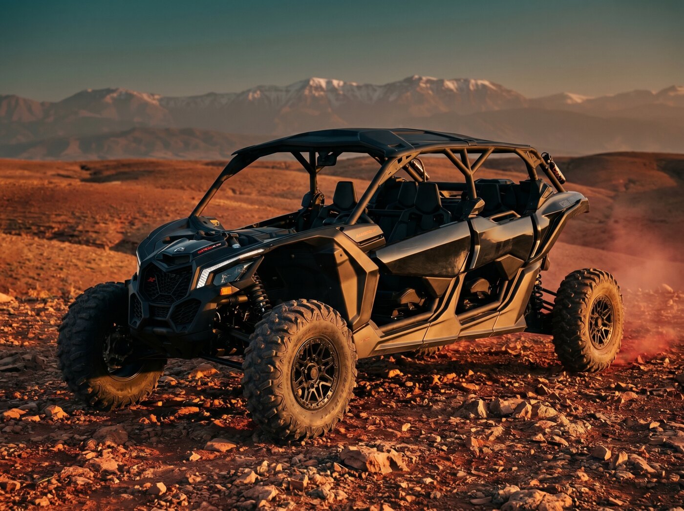 Can-Am Maverick X3 4-seater buggy in the Agafay Desert