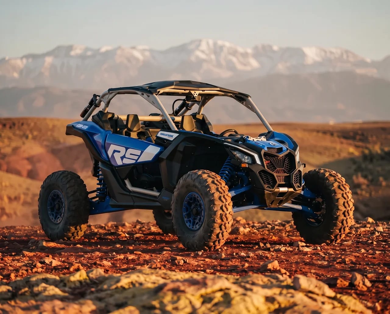 Can-Am Maverick X3 devant l'Atlas